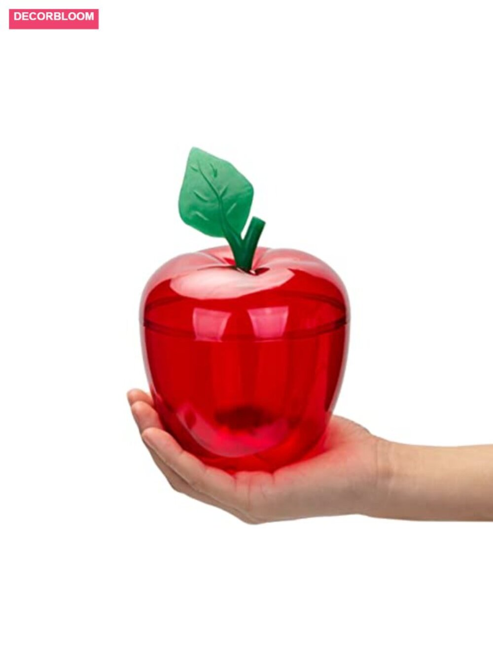 4 Pack Apple Shaped Plastic Candy Jar Container Teacher Gift Set